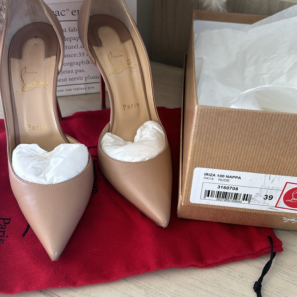 Iriza 100 Nappa Nude Christian Louboutin Paris size 39 - Picture 7 of 7